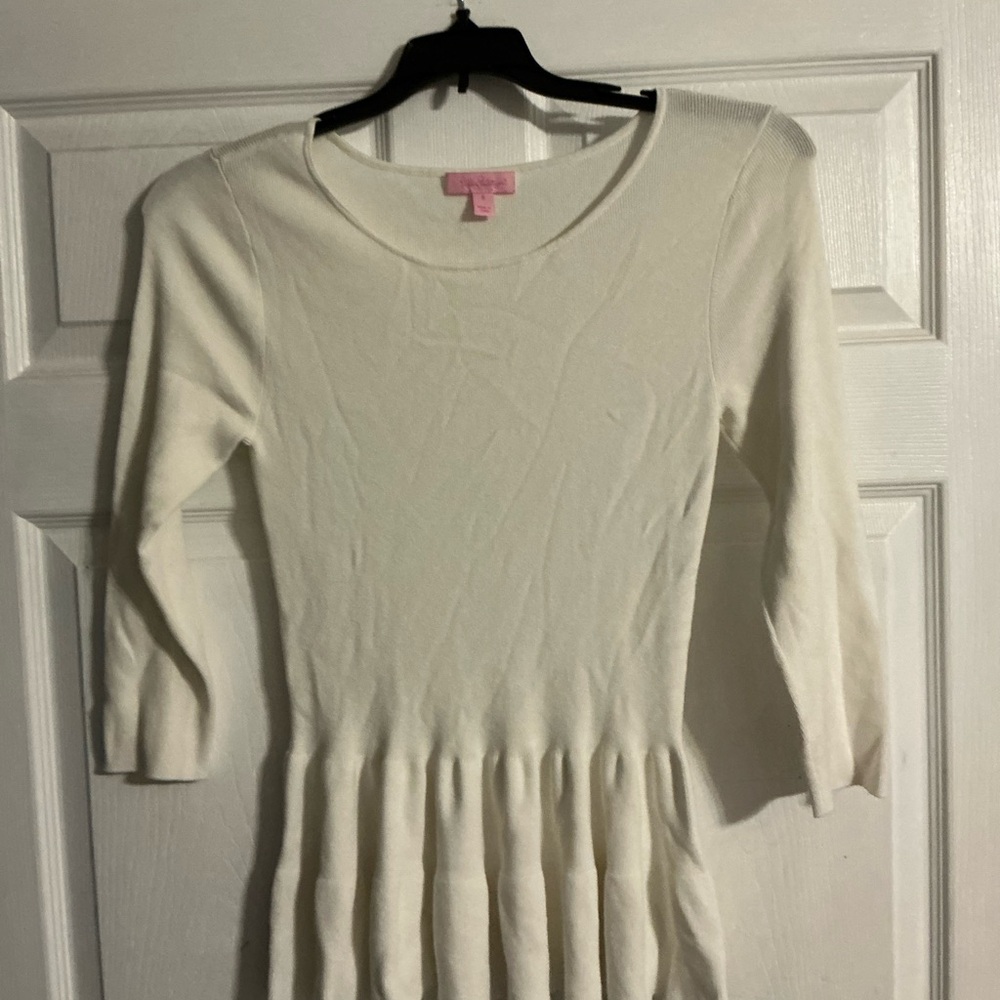 Lilly Pulitzer Cream Peplum Top